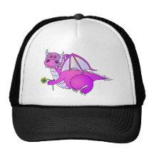 Sweet Dreams - Cute Purple Dragon with Flower Trucker Hats