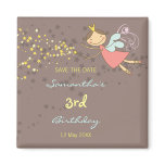 Sweet Fairy and Stars Save Date Invitation Magnet