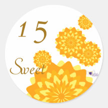 Sweet Fifteen October's Birth Flower-Cuctomize Round Sticker