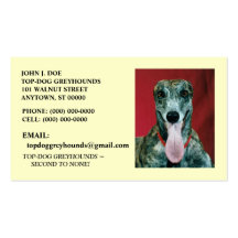 SWEET GREYHOUND ADOPTION DOG PET BUSINESS CARDS