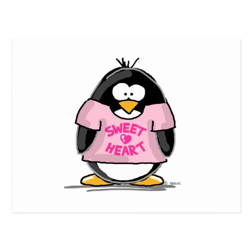 Sweet Heart Penguin Post Cards