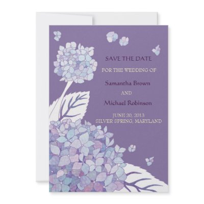 Sweet Hydrangeas Wedding Save the Date Invitations