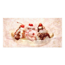 Sweet - Ice Cream - Banana split Photo Card