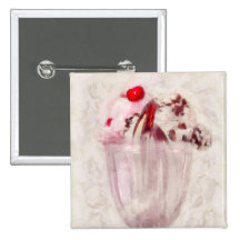 Sweet - Ice Cream - Ice cream sundae Buttons