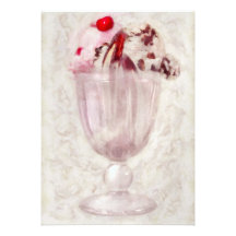 Sweet - Ice Cream - Ice cream sundae Custom Invitation