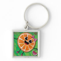 Sweet Kawaii Orange Lady keychains