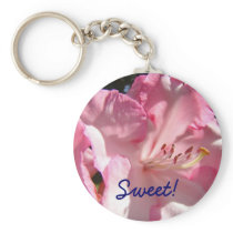 Sweet! keychain Pink Rhodie Flower key chains