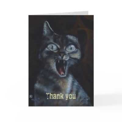 Sweet kitty graffiti greeting cards by OutOfLimits