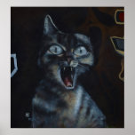 Sweet kitty graffiti print