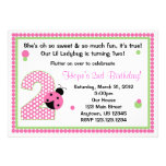 Sweet Ladybug Two Custom Invitations