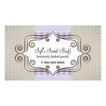 Sweet Lilac and Polka Dots Business Card Template
