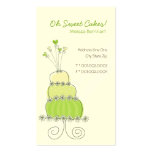 Sweet Lime Wedding Cake Custom Profile Card / Business Card Templates
