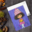 Sweet Little Girl With Daisy Postcard