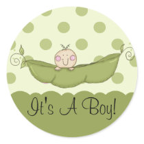 Sweet Little Pea It's A Boy Sticker
