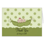 Sweet Little Pea Twins Thank You Note Card