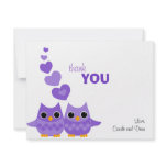 Sweet Love Owls Thank You Note invitations