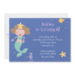Sweet Mermaid Birthday Invitation