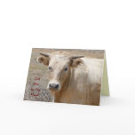 Sweet Miss You - Cute White Cow - Ranch or Farm cards