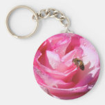 Sweet Nectar after a Light Rain Shower, Flower Bee Key Chains