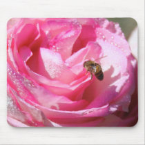 Sweet Nectar after a Light Rain Shower, Flower Bee Mouse Pads