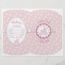 Sweet One Girl Puff Box Template Personalized Flyer