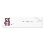 Sweet Owl on Branch bumper stickers