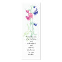 Sweet Pea Bookmark business cards
