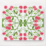 Sweet Pea Flower Vines Mousepad