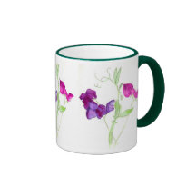 'Sweet Peas' Ringer Mug