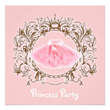Sweet Pink Tutu Princess Birthday Party invitation