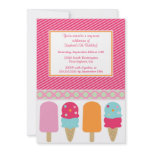 Sweet popsicles girl's birthday party invitation