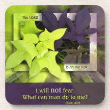 Sweet Potato Vine No Fear Christian Coasters