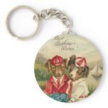 Sweet Pups Best Birthday Wishes Keychain