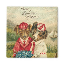 Sweet Pups Best Birthday Wishes Magnets