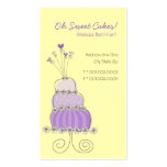 Sweet Purple Wedding Cake Custom Profile Card / Business Card
