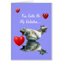 Sweet Romantic Seal Valentine's Day Card