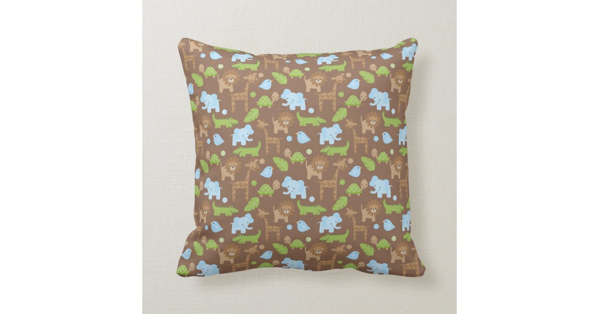 Sweet Safari Jungle Animals Nursery Throw Pillow Throw Cushion Zazzle