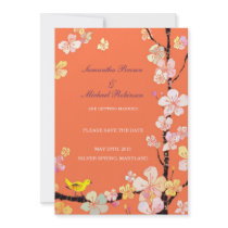 Sweet Sakura Wedding Save the Date Invitations