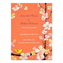 Sweet Sakura Wedding Save the Date Invitations