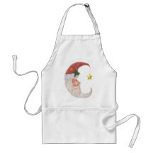 Sweet Santa Half Moon - add your own text Apron