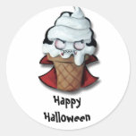 Sweet Scary Ice-Cream Vampire -custom txt- Round Sticker