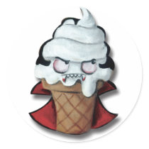 Sweet Scary Ice-Cream Vampire stickers by colonelle Sweet Scary Ice-Cream Vampire stickers