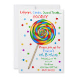 Sweet Shop Lollipop Birthday Invitations