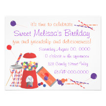 Sweet Shoppe Custom Invites