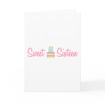 Sweet Sixteen (Birthday Cake) Card