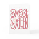 Sweet Sixteen Birthday Card