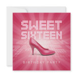 Sweet Sixteen - Fuchsia High Heel invitation