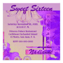 Sweet Sixteen Garden Brezze Invitation-Cust.