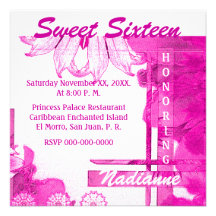 Sweet Sixteen Garden Brezze Invitation-Cust.