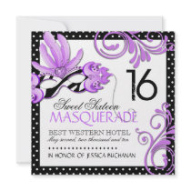Sweet Sixteen Masquerade Invitation